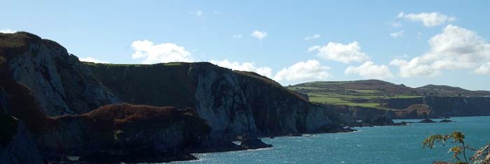 View from Dinas Head looking south west.